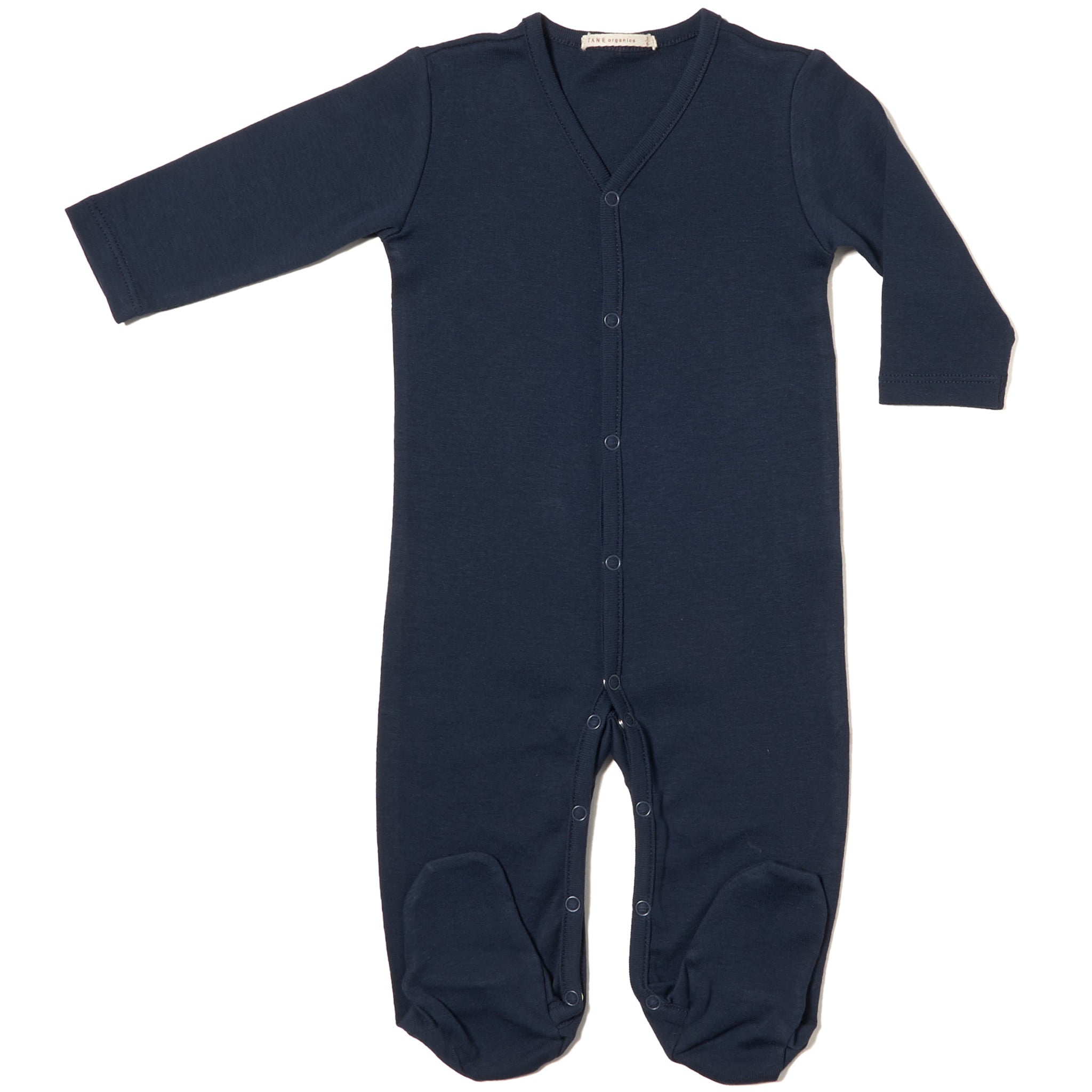 V-neck Footie w/ Center Snaps