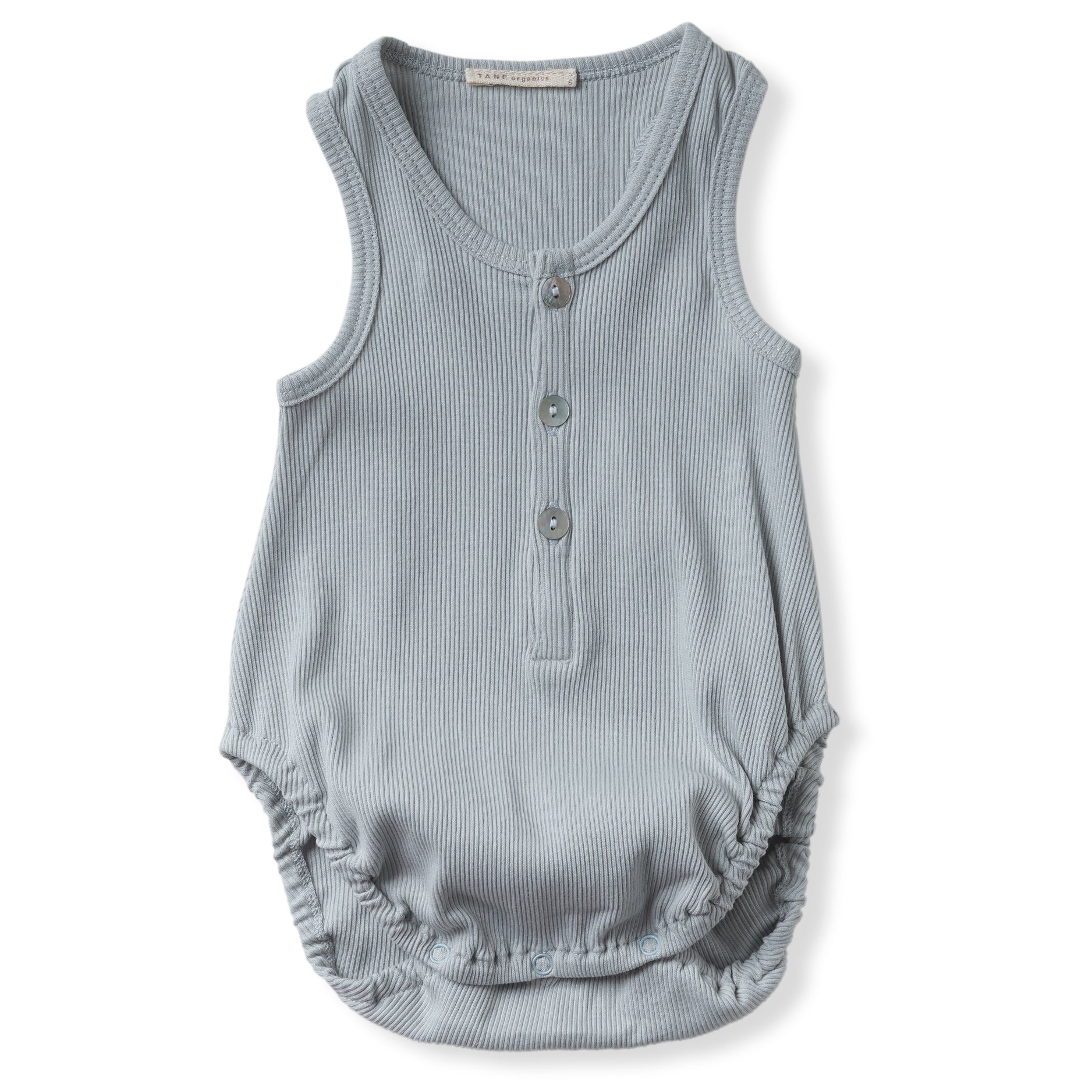 Ribbed Henley Tank Onesie